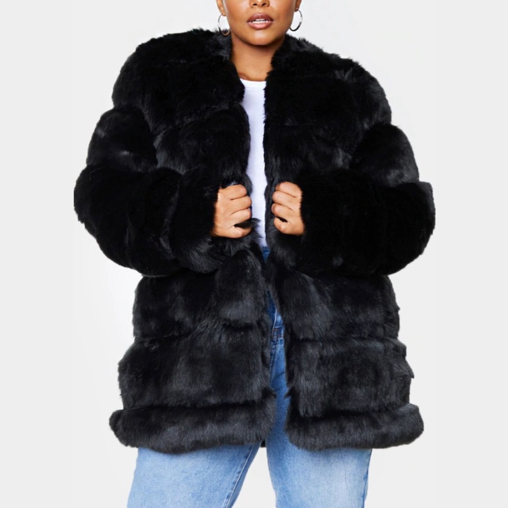 Faux Fur Bubble Coat